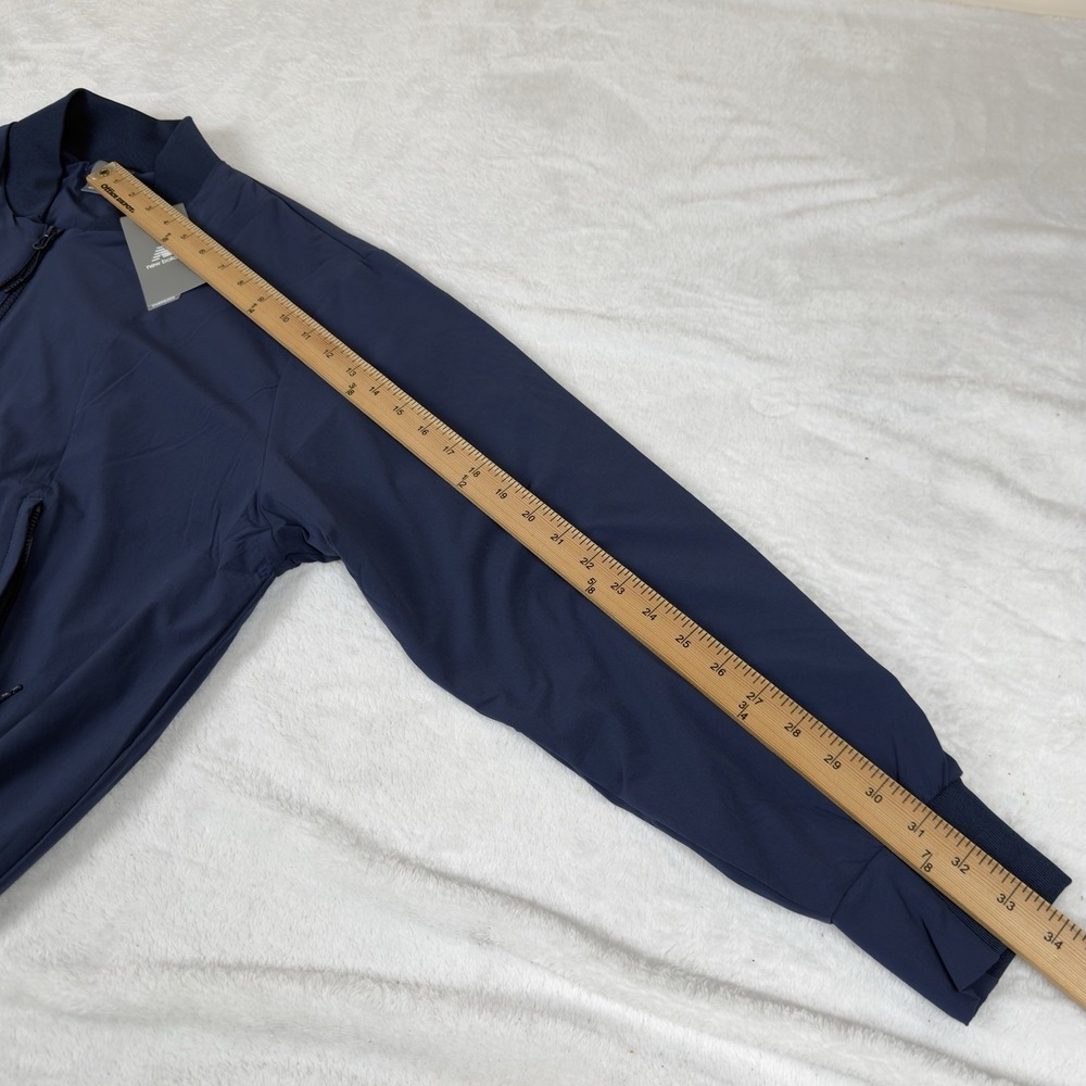 New Balance Oversize‎ Shifted Jacket Lined MJ43520 New Men's Small Navy Blue - Picture 8 of 12